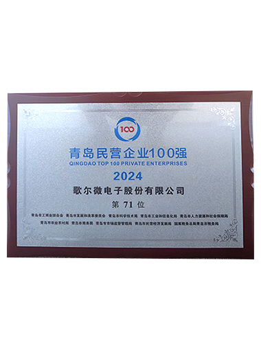 2024年 青島民營企業(yè)100強(qiáng)